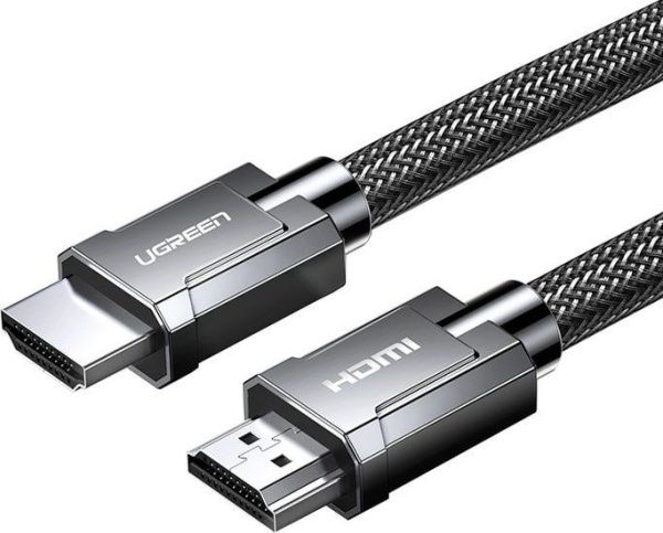 70321 Кабель UGREEN HD135 HDMI v2.1, Zinc+Nylon, 8K/60Hz, 4K/120Hz, 2M