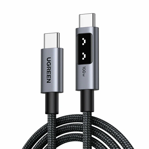 45612 Кабель UGREEN L509 UNO Type C - Type C 2.0 100W. Цвет: черный 0.5М
