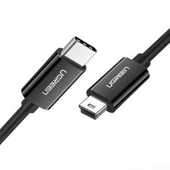 50445 Кабель UGREEN US242 USB-C - Mini USB, цвет: черный, 1M
