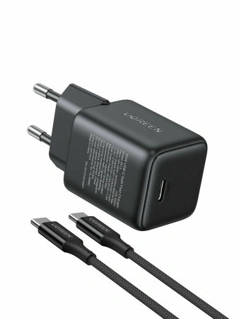 65012 Сетевое зарядное устройство UGREEN X513 30W USB-C GaN Fast Charger с кабелем USB-C-USB-C. Дл