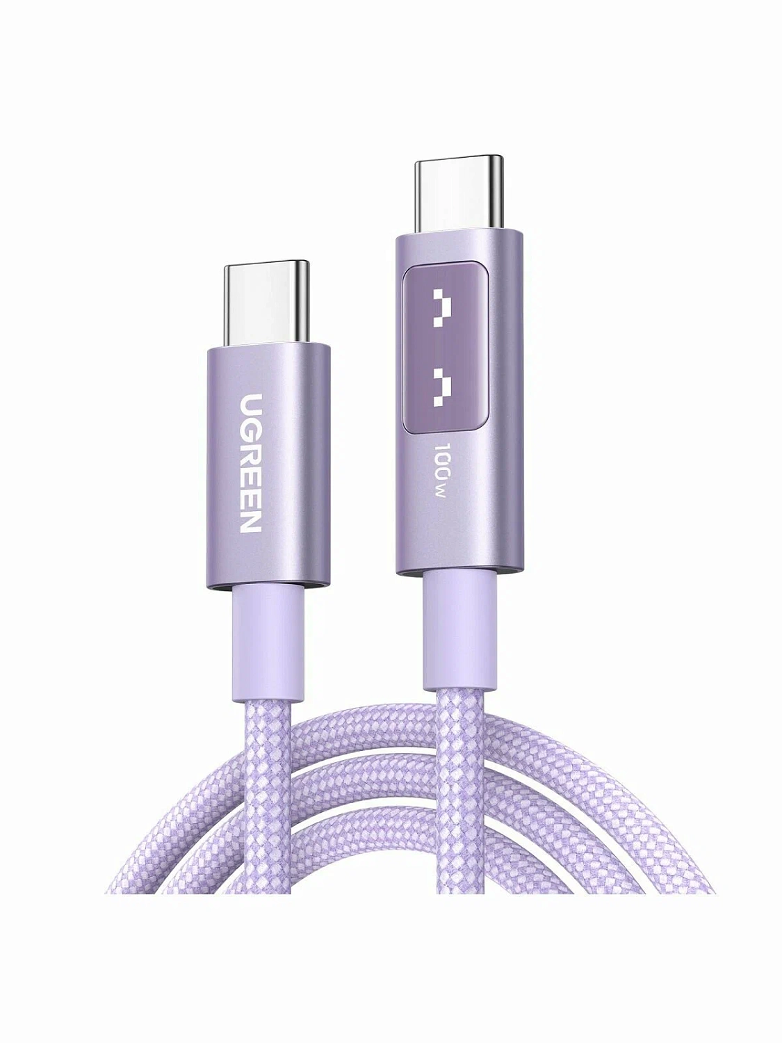 65092 Кабель UGREEN L509 UNO Type C - Type C 2.0 100W. Цвет: розовый, 1М