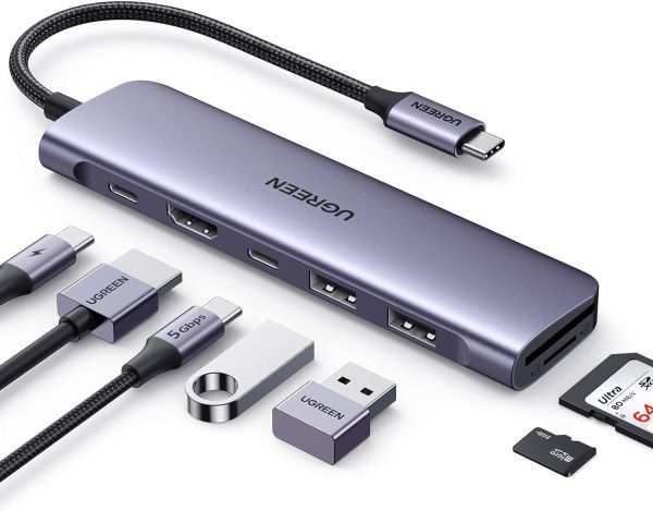 15214 Док-станция UGREEN CM195 USB-C - 2xUSB-A 3.0, USB-C, SD/TF, PD 100W 15214 Док-станция UGREEN CM195 USB-C - 2xUSB-A 3.0, USB-C, SD/TF, PD 100W