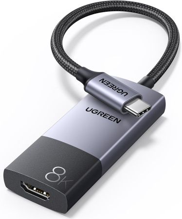 50338 Конвертор сигнала Ugreen CM491 Type-C - HDMI Female 8K. Длина - 0,15м. Цвет- серебристый