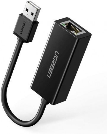 20254 Конвертер сигнала Ugreen CR110 USB2.0 - LAN 10/100. Длина - 0,10м. Цвет- Черный.