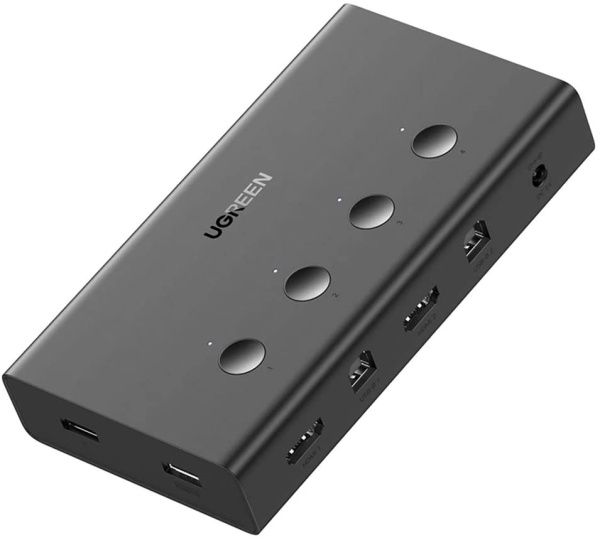 70439 KVM Переключатель UGREEN CM293 4x1 HDMI v2.0 4К 60Гц, 4xUSB-B, 4xUSB-A 70439 KVM Переключатель UGREEN CM293 4x1 HDMI v2.0 4К 60Гц, 4xUSB-B, 4xUSB-A