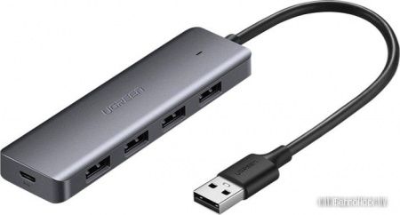 50985 Разветвитель портов Ugreen CM219 USB - 4xUSB 3.0.Цвет- серый. Длина кабеля - 0.15м.