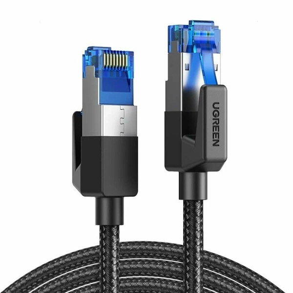 80432 Патч-корд Cat8 F/FTP UGREEN  Pure Copper Ethernet Cable Round Braided OD5.5mm 3m