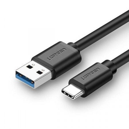 20884 Кабель UGREEN US184 USB 3.0 - USB Type-C, цвет: черный, 2M