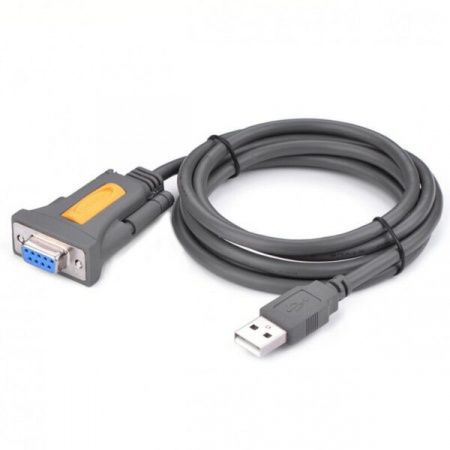 20201 Кабель UGREEN CR104 USB в DB9 RS-232, цвет: серый, 1.5M
