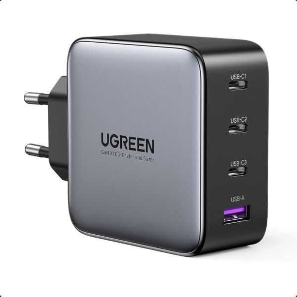 90575 Зарядное устройство UGREEN CD226 100W 1xUSB-A, 3xUSB-C. Цвет: серый 90575 Зарядное устройство UGREEN CD226 100W 1xUSB-A, 3xUSB-C. Цвет: серый