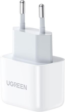 10220 UGREEN CD241 Зарядное устройство,  Mini USB-C 20W  PD Fast Charger. Цвет: белый