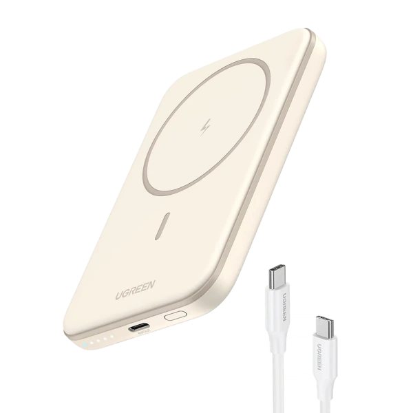 25207 Портативное зарядное устройство магнитное UGREEN PB560 5000mAh PD 15W. Цвет: белый